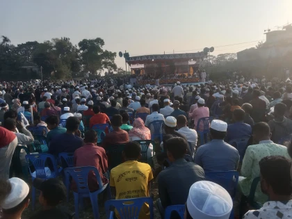 জামায়াতের নির্বাচনী সভা: হাওর মুহুর্তেই জনসমুদ্রে পরিণত