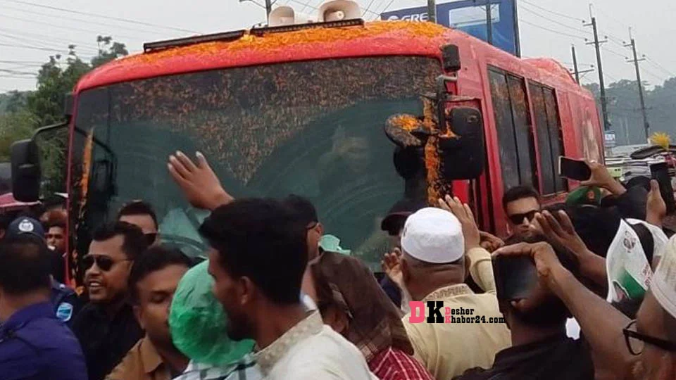 প্রধানমন্ত্রীর বরিশাল সফর ঘিরে মাদারীপুরে নেতাকর্মীদের ঢল